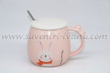чаша с картинка зайче и надпис Bunny wabbit