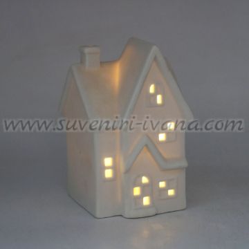 керамична светеща къщичка с LED светлина