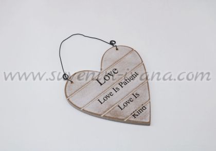 декоративна табелка сърце модел love