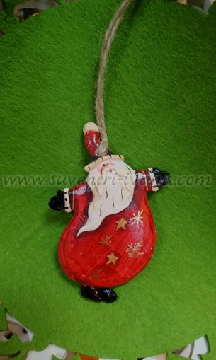 Декоративна фигурка дядо Коледа  6,5 х 10,0 см.
