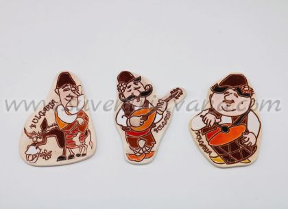 керамични плочки с народни мотиви и магнит