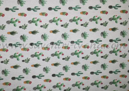 винтидж плат с десен кактуси