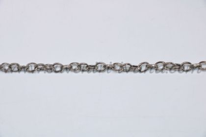 сребрист метален синджир за бижута 5х4 мм