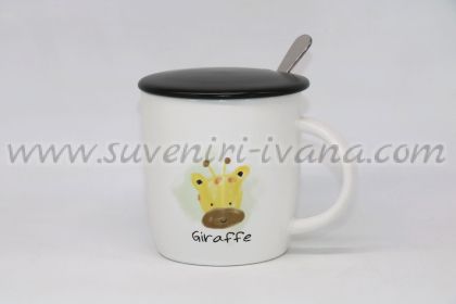 керамична чаша с жирафче