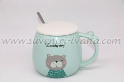 чаша с картинка куче и надпис Lovely dog