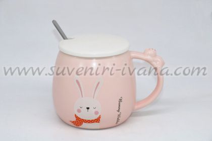 чаша с картинка зайче и надпис Bunny wabbit
