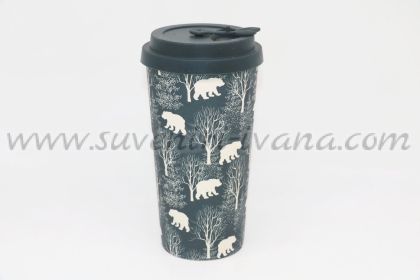 бамбукова еко чаша с коледни мотиви