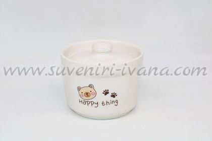 порцеланова захарница Happy thing