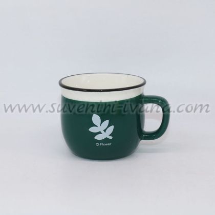 тъмнозелена чашка за кафе тип канче