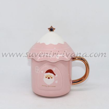 коледна чаша с дядо Коледа и надпис 'Merry Christmas'