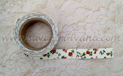 Текстилна лента за декорация с двойнозалепващо тиксо