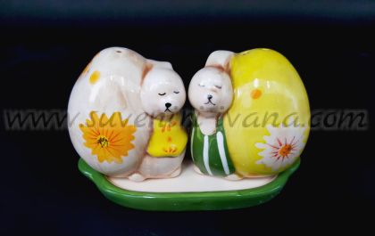 керамични солнички зайчета