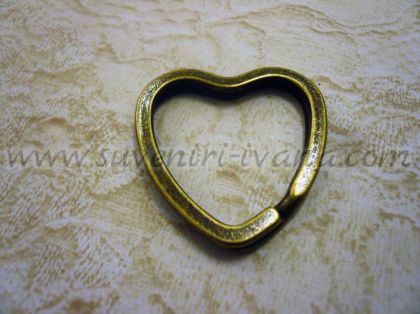 халка за ключодържател сърце 3,0 х 3,2 см