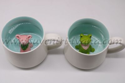 чаши с керамични животни