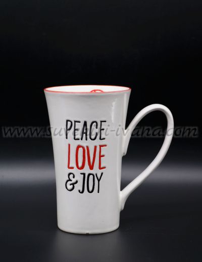керамична чаша Peace, Love & Joy