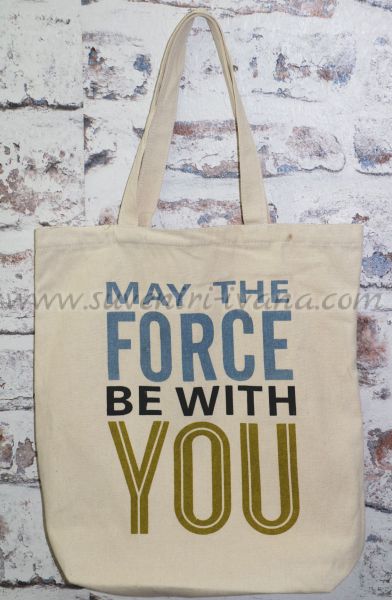 текстилна чанта star wars - may the force be with you