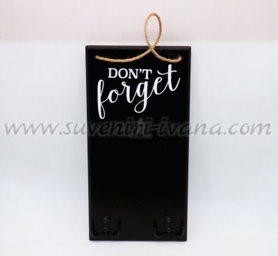 черна дървена табелка Don't forget