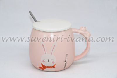 чаша с картинка зайче и надпис Bunny wabbit