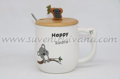 чаша с коала и надпис Happy koala
