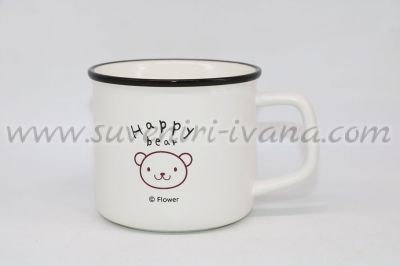 чаша тип канче с мече и надпис Happy bear