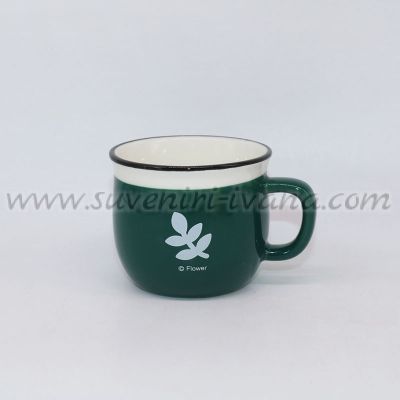 тъмнозелена чашка за кафе тип канче