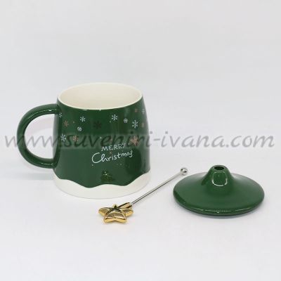 коледна чаша с красив коледен принт