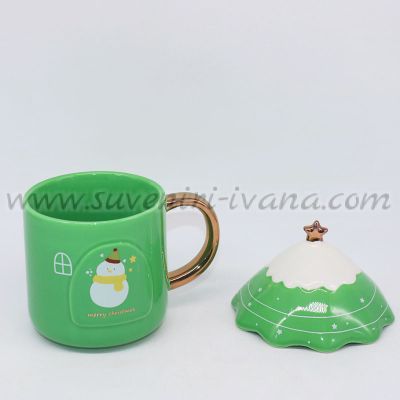 светлозелена коледна чаша