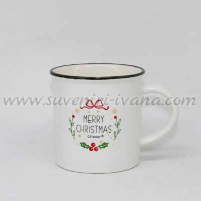 Коледна чашка за чай или кафе Merry Christmas, модел едно