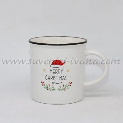 Коледна чашка за чай или кафе Merry Christmas, модел две