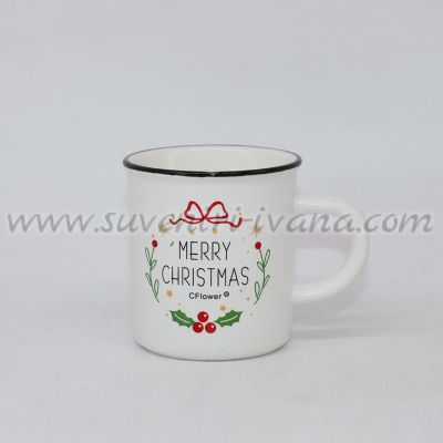 малка коледна чашка за кафе Merry Christmas