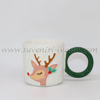 коледна чаша с коледно еленче