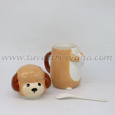 чаша с 3D дизайн на кученце