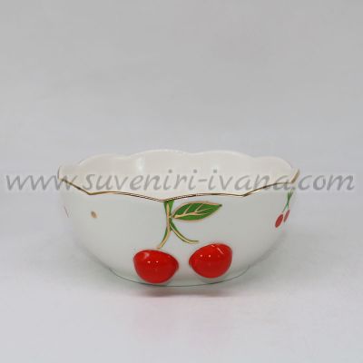 керамична купа с релефни черешки