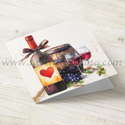 поздравителна картичка за юбилей вино