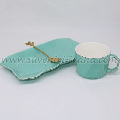 светлосин комплект за чай или кафе