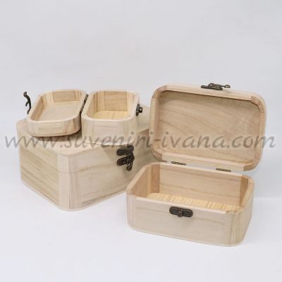 комплект кутии естествено дърво