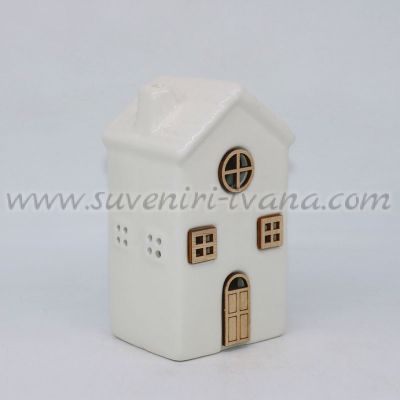 нежна керамична къщичка с LED осветление