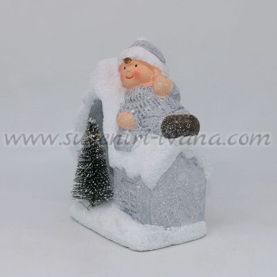 светеща коледна декорация дете и елха