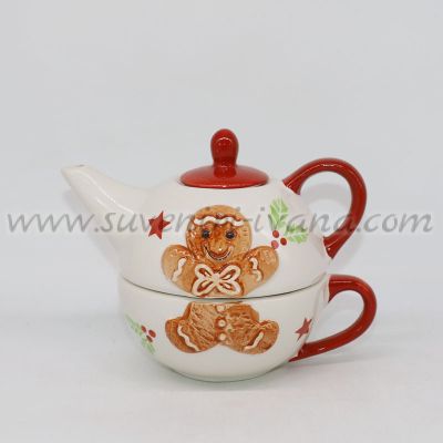 коледен комплект за чай джинджифилово човече