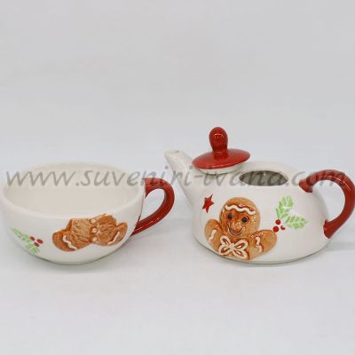 коледен сет за чай чаша плюс чайник