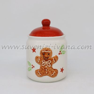 коледен буркан джинджифилово човече с капак