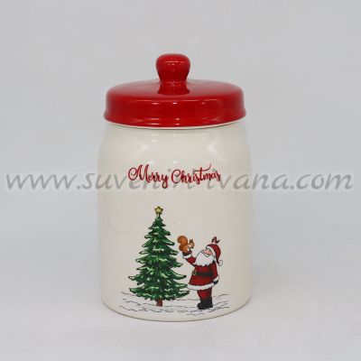 коледен буркан с капак 'Merry Christmas'