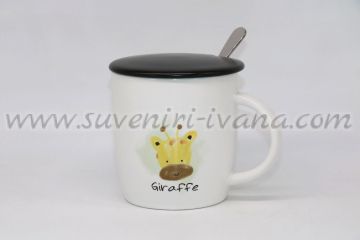 керамична чаша с жирафче