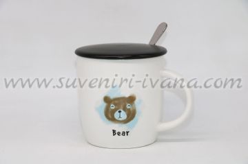 керамична чаша с мече