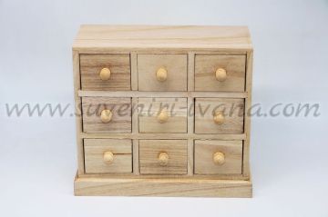 шкафче за декупаж с девет чекмеджета