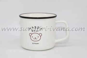 чаша тип канче с мече и надпис Happy bear