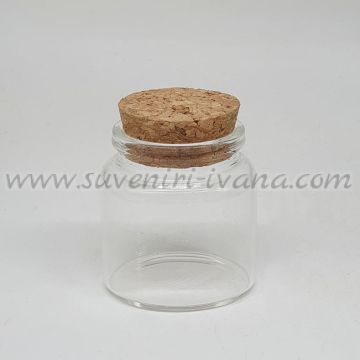 стъклено шишенце с коркова тапа 60 мл
