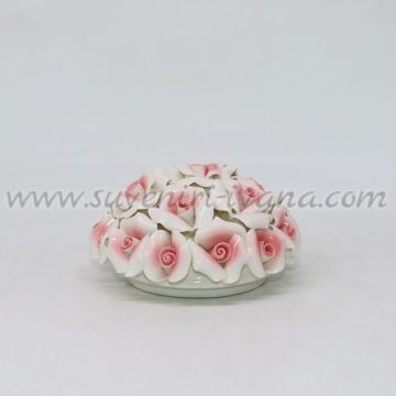 керамична великденска декорация с рози