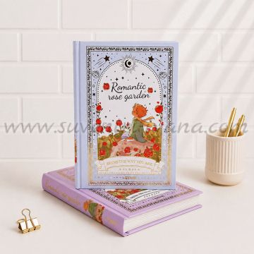 Луксозен тефтер Romantic Rose Garden с Малкия принц сред разцъфнали рози