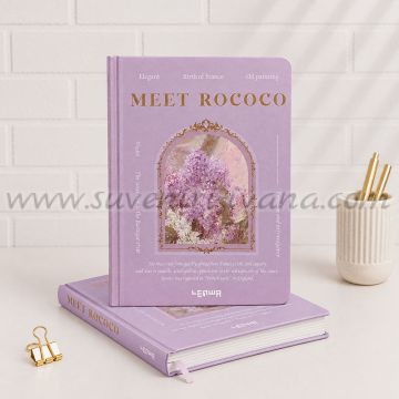 Лилав тефтер Meet Rococo с цветна илюстрация